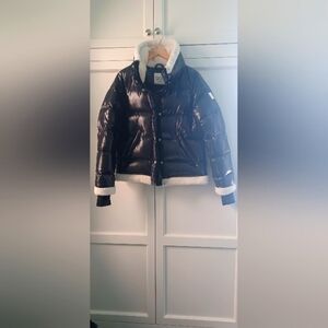 SAM. Gigi Shearling trim down jacket size M Women's